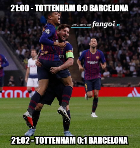 Memy po meczu Tottenham Hotspur - FC Barcelona