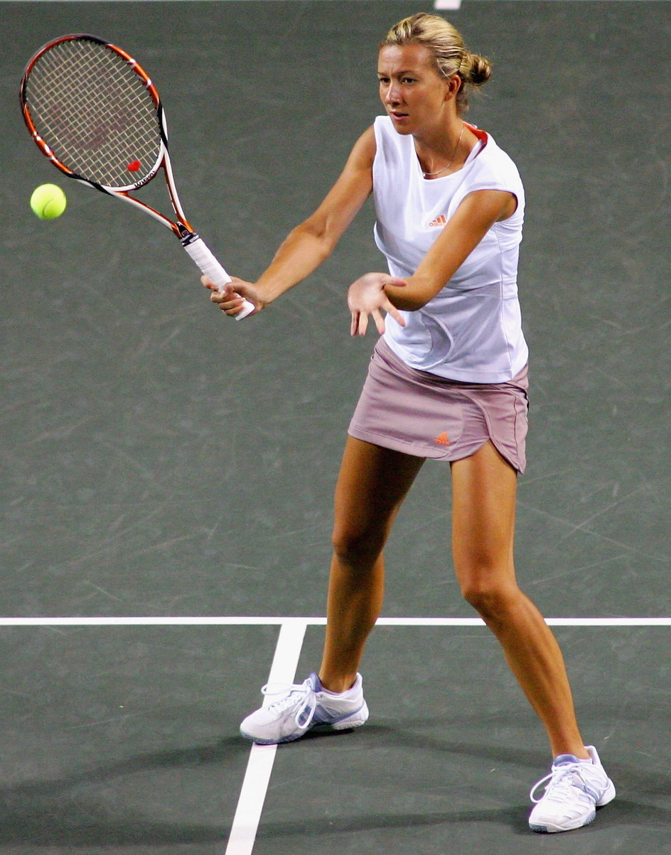 Marta Domachowska podczas AIG Open w Tokio (2008 r.)