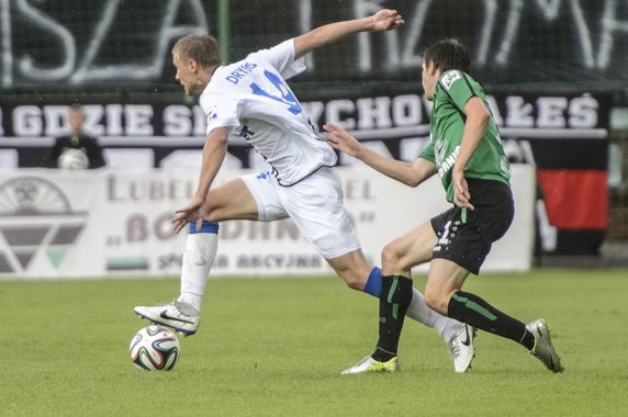 PIŁKA EKSTRAKLASA GÓRNIK ŁĘCZNA ZAWISZA BYDGOSZCZ (Kamil Drygas Fedor Cernych)