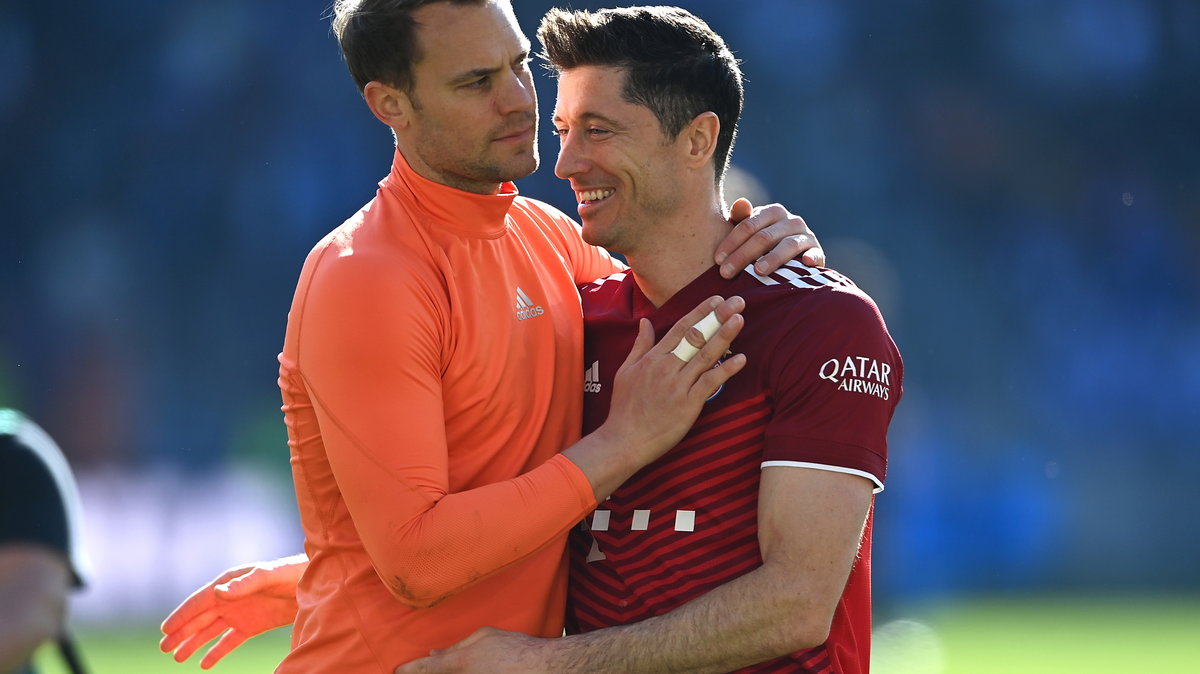 Manuel Neuer (po lewej) i Robert Lewandowski (po prawej)