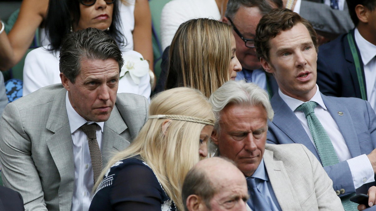 Aktorzy Benedict Cumberbatch i Hugh Grant oraz były tenisista Bjorn Borg