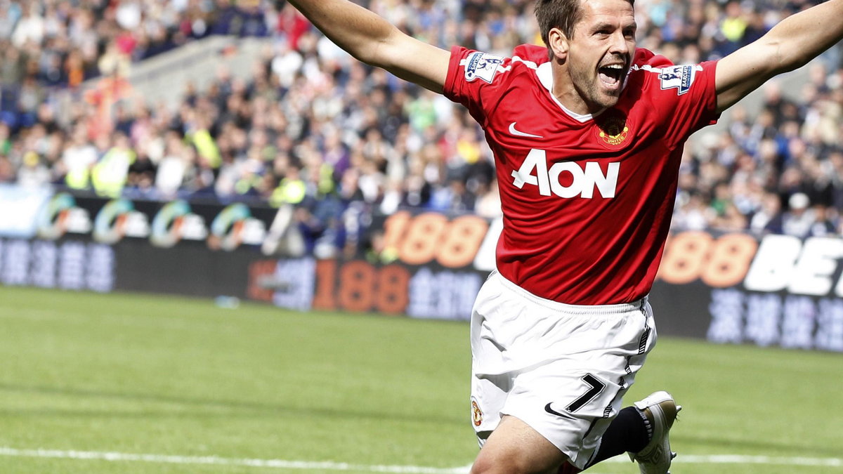 MIchael Owen po golu w meczu Bolton - Manchester United