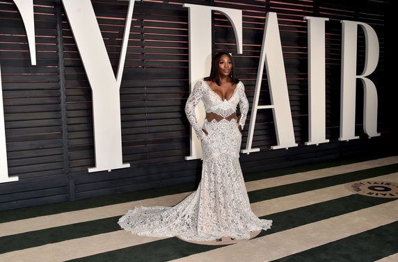 Serena Williams podczas Vanity Fair Oscar Party 2016