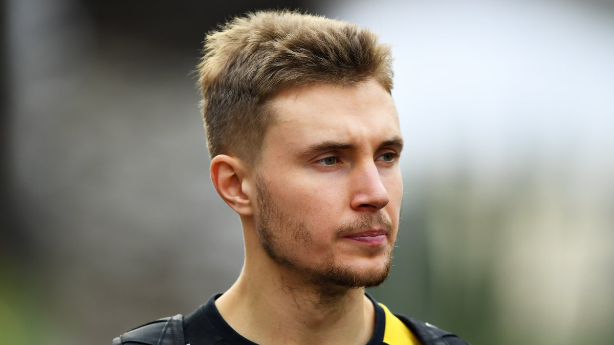 Siergiej Sirotkin przed jednymi z testów F1