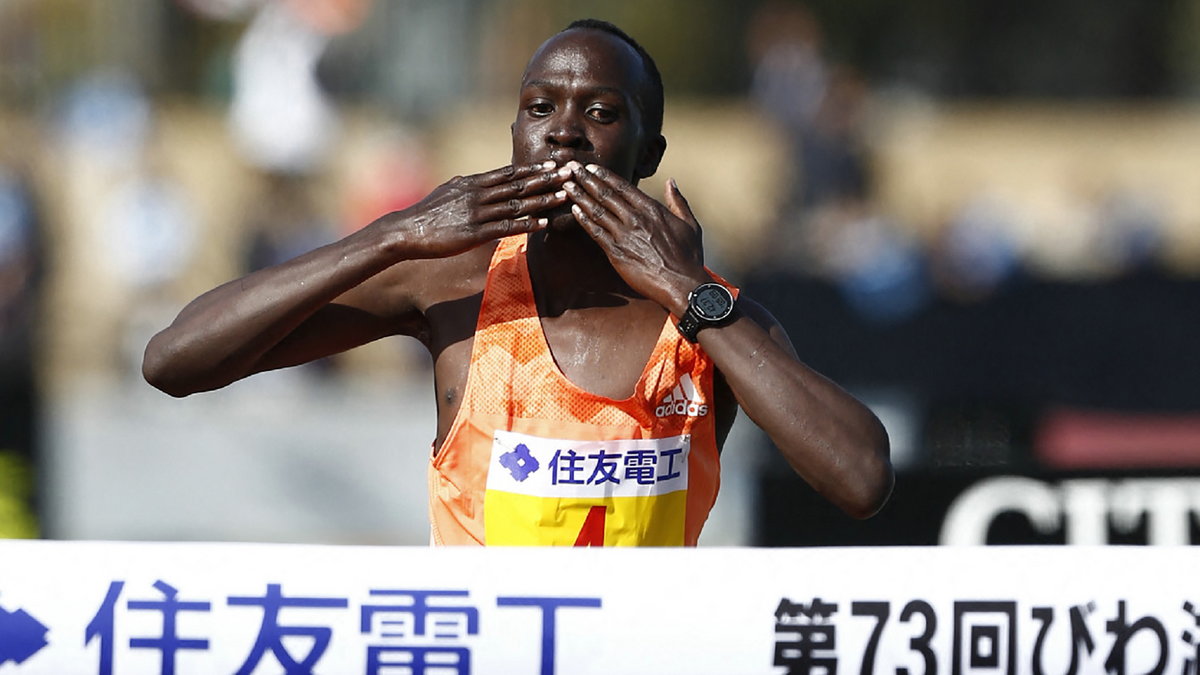 Albert Korir stawał na podium Lake Biwa Marathon w 2018 roku