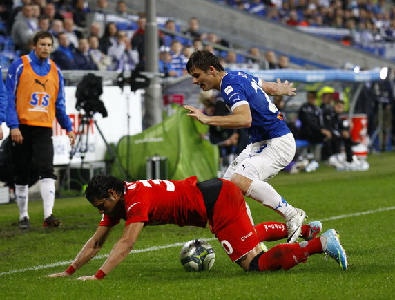 Lech Poznań - Widzew Łódź 4:0. Hachem Abbes i Karol Linetty