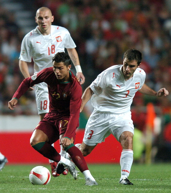 Cristiano Ronaldo, Mariusz Lewandowski i Grzegorz Bronowicki