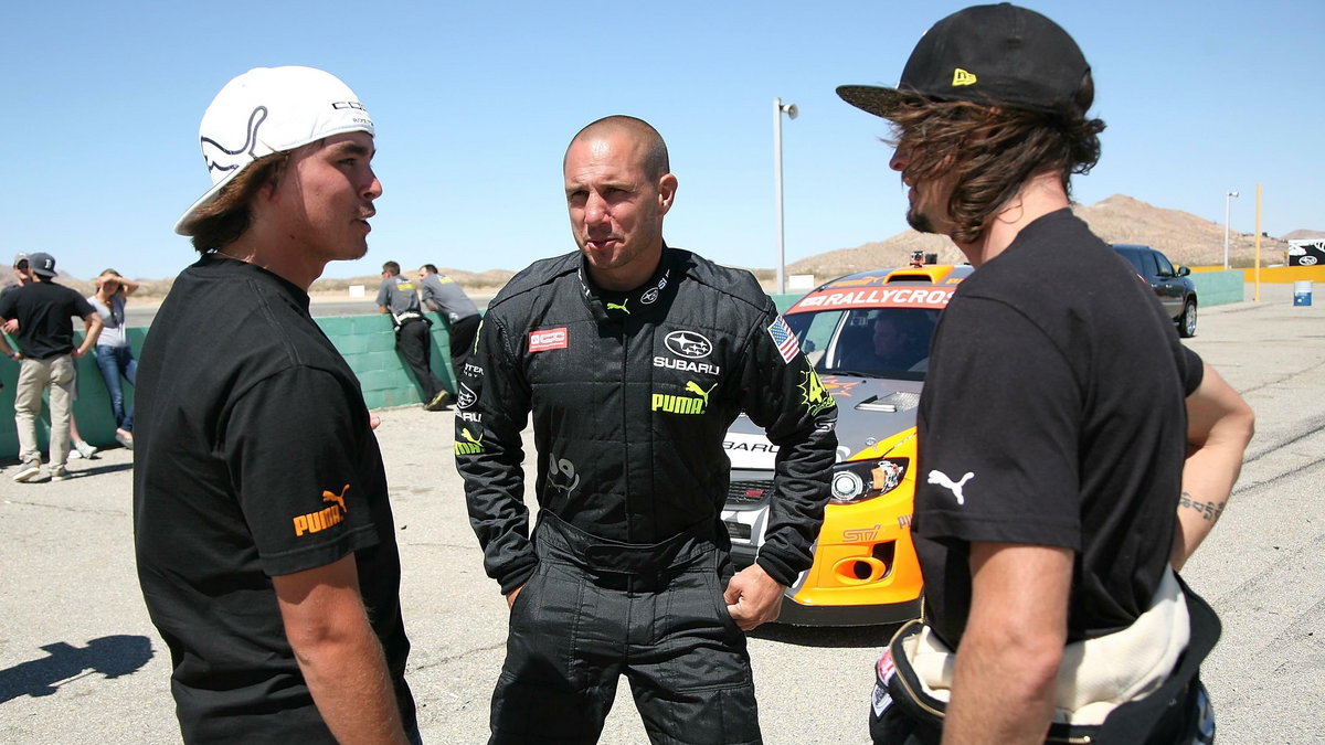 Rickie Fowler And Bucky Lasek At Subaru PUMA Global Rallycross Team Testing Day