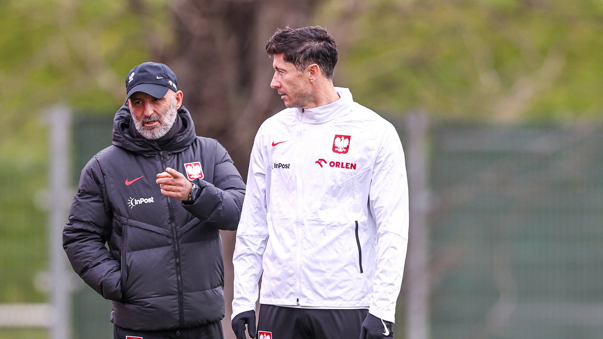 Michał Probierz i Robert Lewandowski