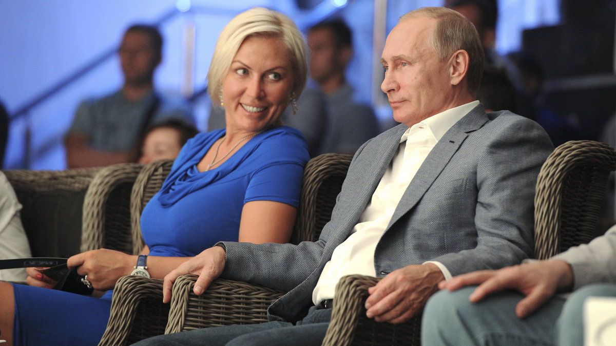 Natalia Ragozina oraz Władimir Putin podczas turnieju sambo