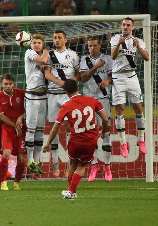 PIŁKA NOŻNA LE LEGIA ZORIA ŁUGAŃSK (Zeljko Ljubenovic Dominik Furman Tomasz Jodłowiec Aleksandar Prijović Michał Kucharczyk)