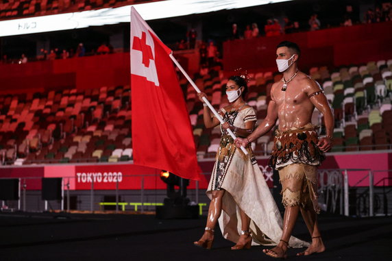 Pita Taufatofua na ceremonii otwarcia igrzysk olimpijskich w Tokio