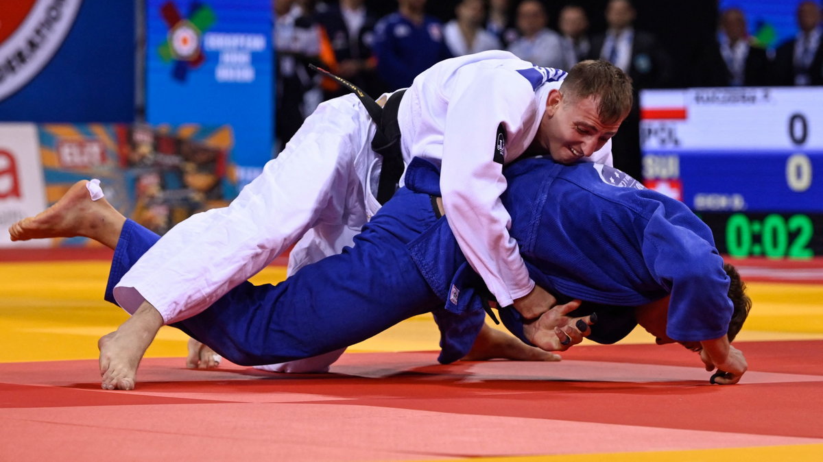 Piotr Kuczera (biała judoga) i Daniel Eich