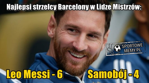 Mem po meczu FC Barcelona - AS Roma fot. Internet