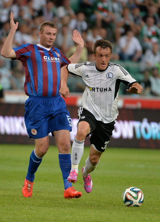 PIŁKA NOŻNA ELIMINACJE LM LEGIA SAINT PATRICK'S (Miroslav Radović Kenny Browne)