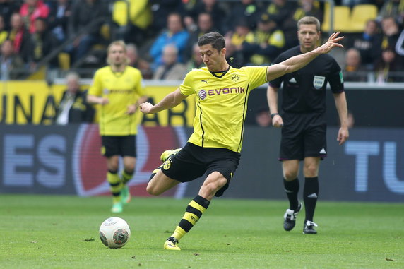 Robert Lewandowski w meczu z TSG 1899 Hoffenheim