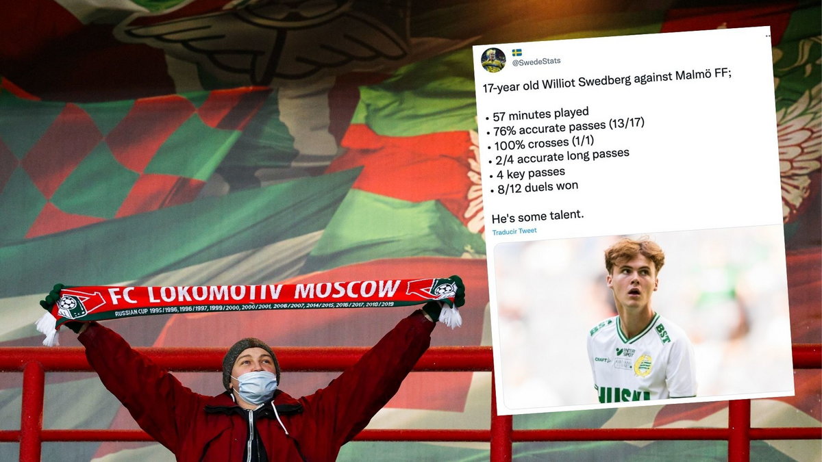 Williot Swedberg miał zostać piłkarzem Lokomotiwu Moskwa (Twitter: SwedeStats)