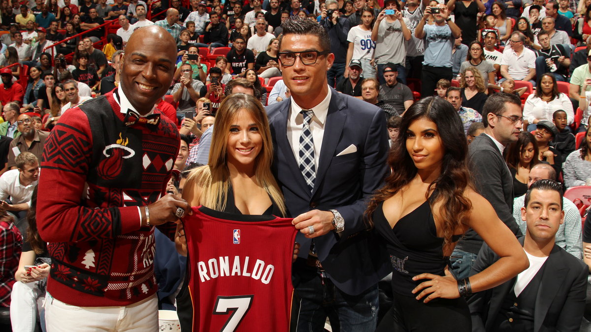 Cristiano Ronaldo na meczu NBA