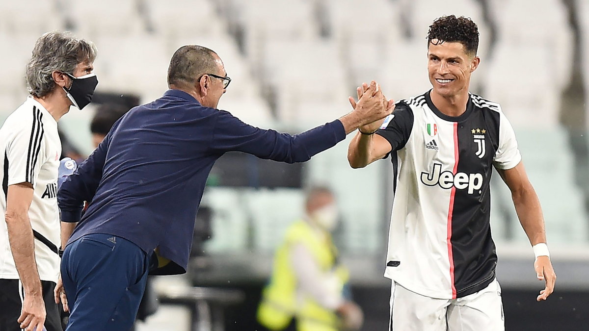 Cristiano Ronaldo i trener Maurizio Sarri