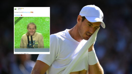 Andy Murray, na mniejszym zdjęciu Mirra Andriejewa