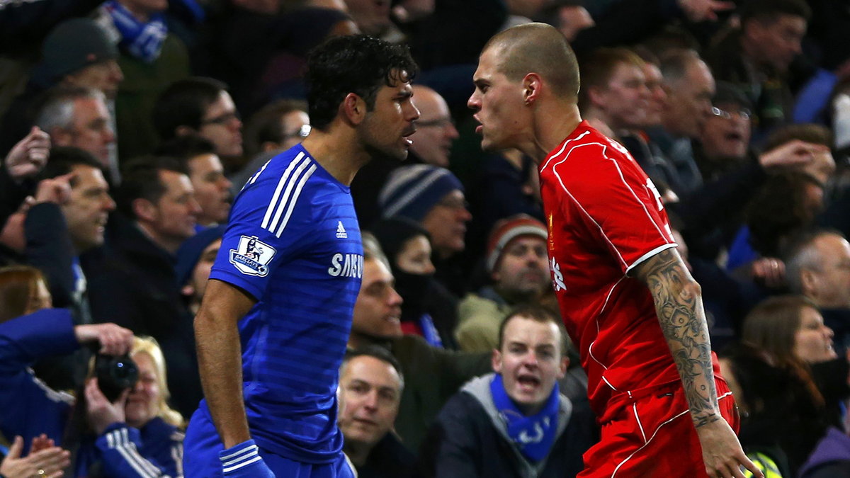 Diego Costa i Martin Skrtel