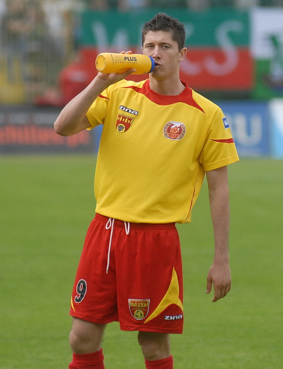 Robert Lewandowski w barwach Znicza Pruszków (2008 r.)