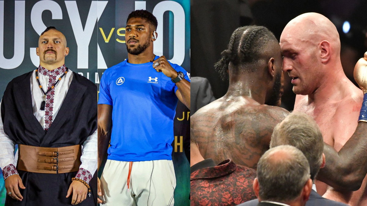 Od lewej: Ołeksandr Usyk, Anthony Joshua, Deontay Wilder oraz Tyson Fury