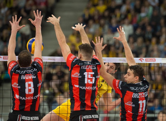 ŁÓDŹ SIATKÓWKA SKRA BEŁCHATÓW ASSECO RESOVIA  (Facundo Conte Marko Ivovic Russell Holmes Fabian Drzyzga)