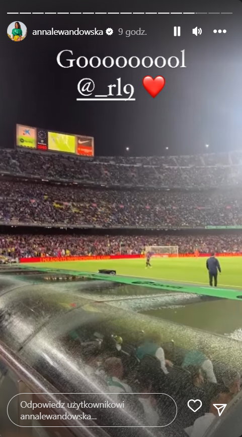 Anna Lewandowska pokazała nagranie ze stadionu podczas meczu Barcelony