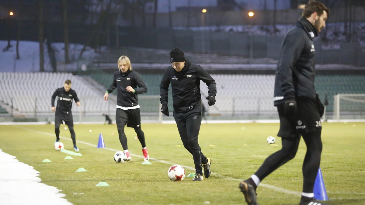 Pilka nozna. Ekstraklasa. Lechia Gdansk. Trening. 24.01.2018