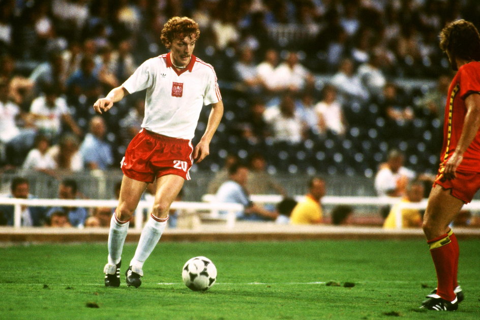Zbigniew Boniek w trakcie meczu z Belgami na mundialu w 1982 r.