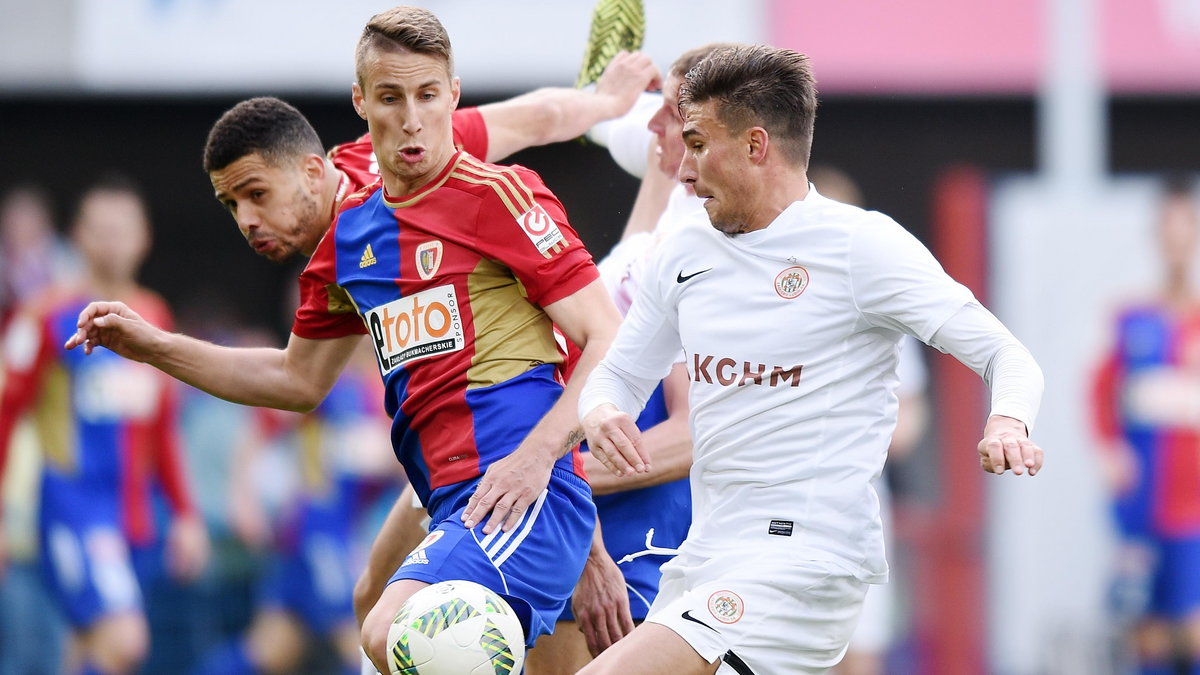 Pilka nozna. Ekstraklasa. Piast Gliwice - Zaglebie Lubin. 15.05.2016