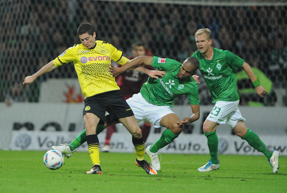 Robert Lewandowski w meczu Borussii Dortmund