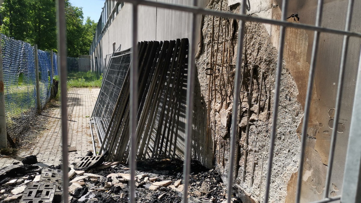 Wandal próbował podpalić stadion w Grudziądzu