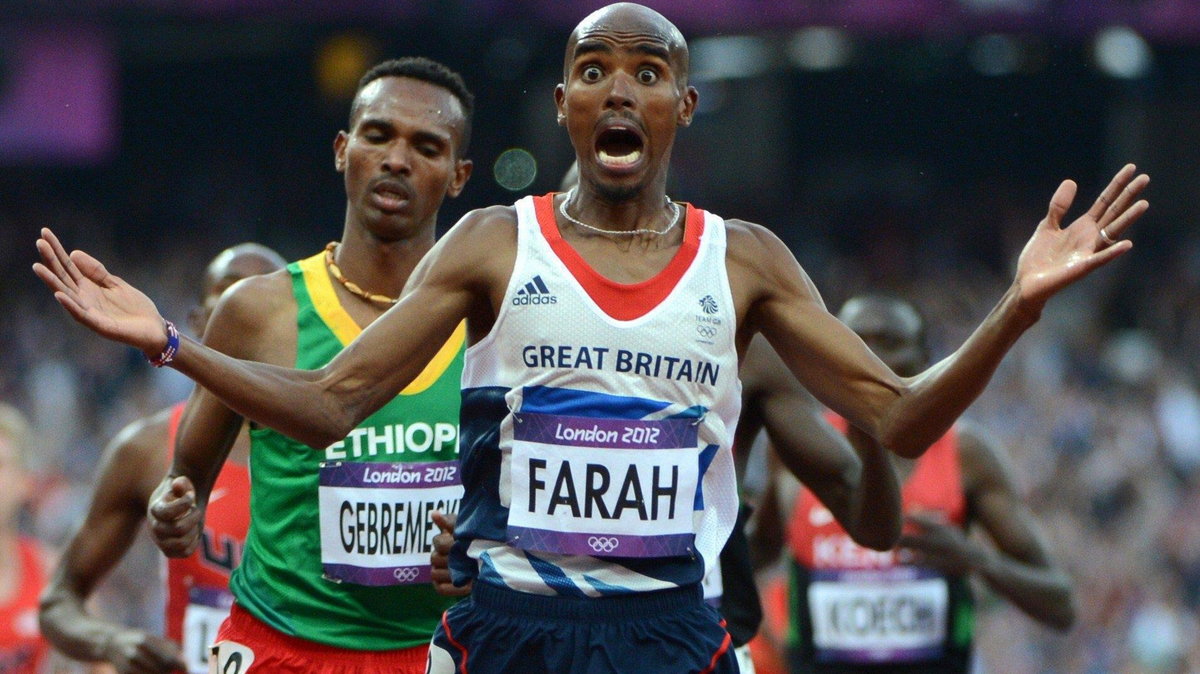 Mo Farah wygrał m.in. na igrzyskach w Londynie 5 000 i 10 000 m