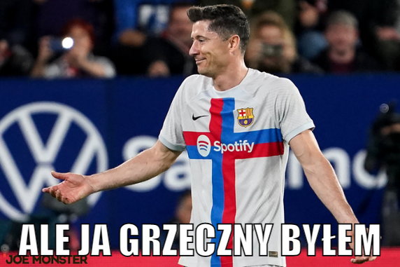 Memy po meczu Osasuna Pampeluna - FC Barcelona. Czerwone kartki dla Roberta Lewandowskiego i Gerarda Pique