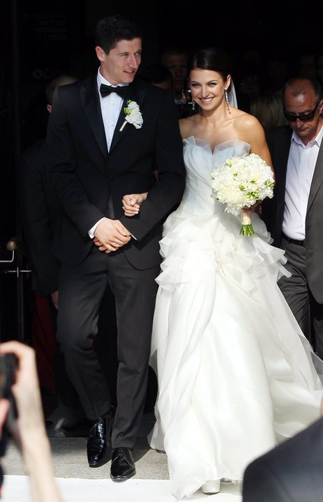 Robert Lewandowski and Anna Lewandowska in 2013