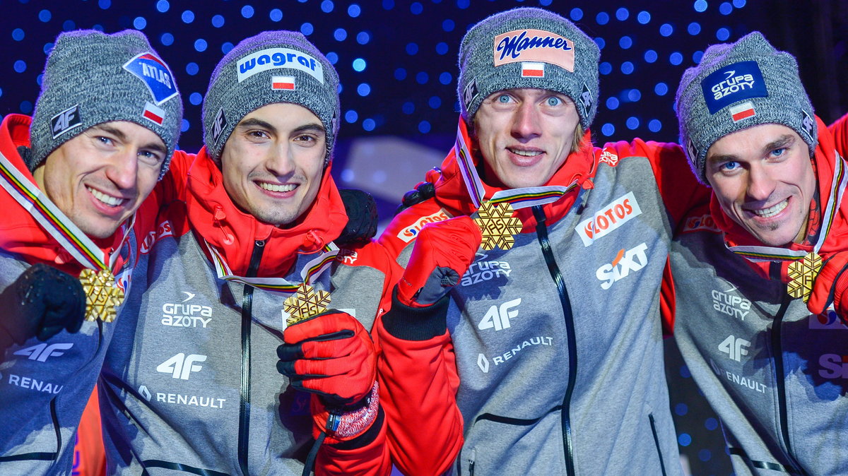 Kamil Stoch, Maciej Kot, Dawid Kubacki i Piotr Żyła