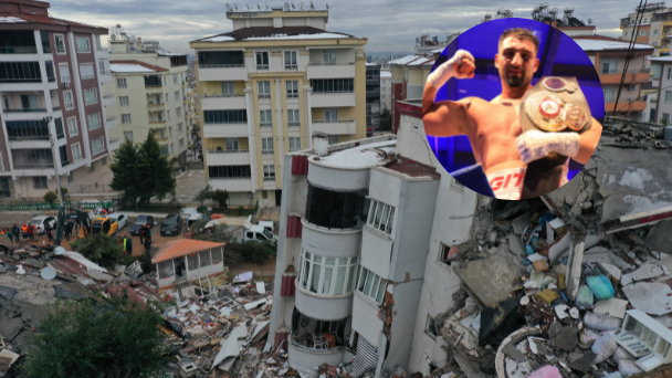 Skutki trzęsienia ziemi w Turcji, w kółku Agit Kabayel