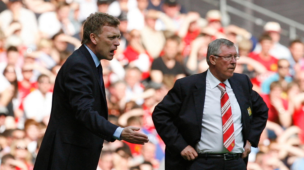 David Moyes (L) i Alex Ferguson (P)