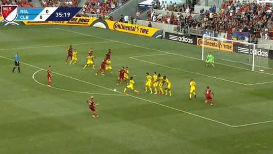 Real Salt Lake - Columbus Crew free kick