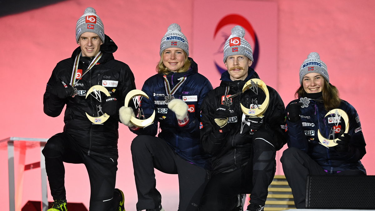 Trzy dni przed pozytywny wynikiem testu Graneruda norweski mikst tak pozował na podium