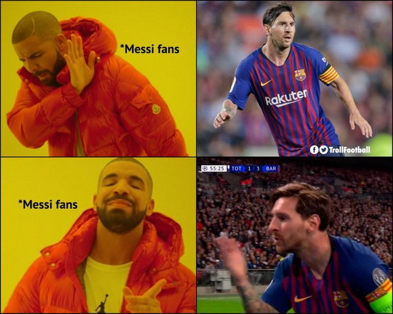 Memy po meczu Tottenham Hotspur - FC Barcelona