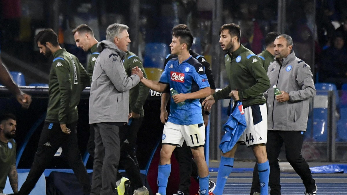 Piłkarze Napoli i Carlo Ancelotti