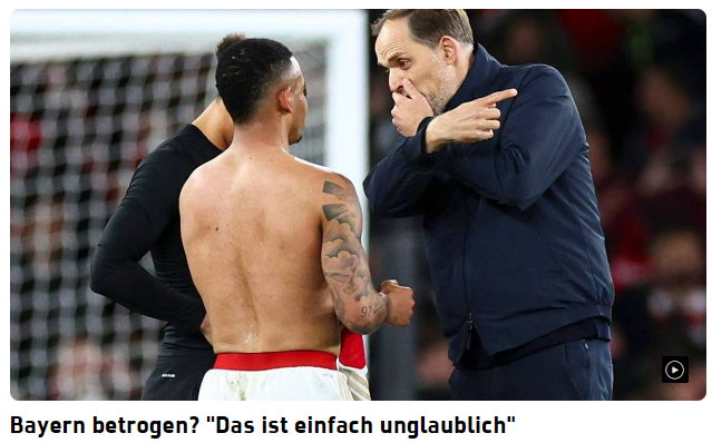 Sport1.de o kontrowersji w meczu Arsenal - Bayern