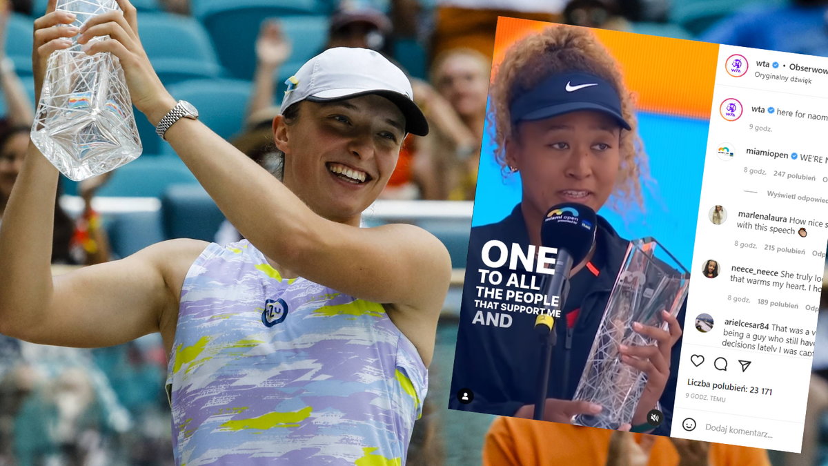 Naomi Osaka w pięknych słowach zwróciła się do Igi Świątek (instagram.com/WTA)