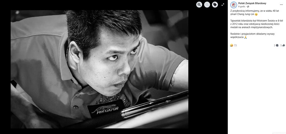 Información sobre la muerte de Chang Jung-Lin