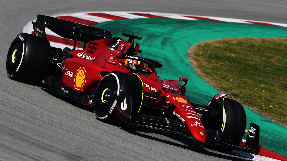 Carlos Sainz w bolidzie Ferrari