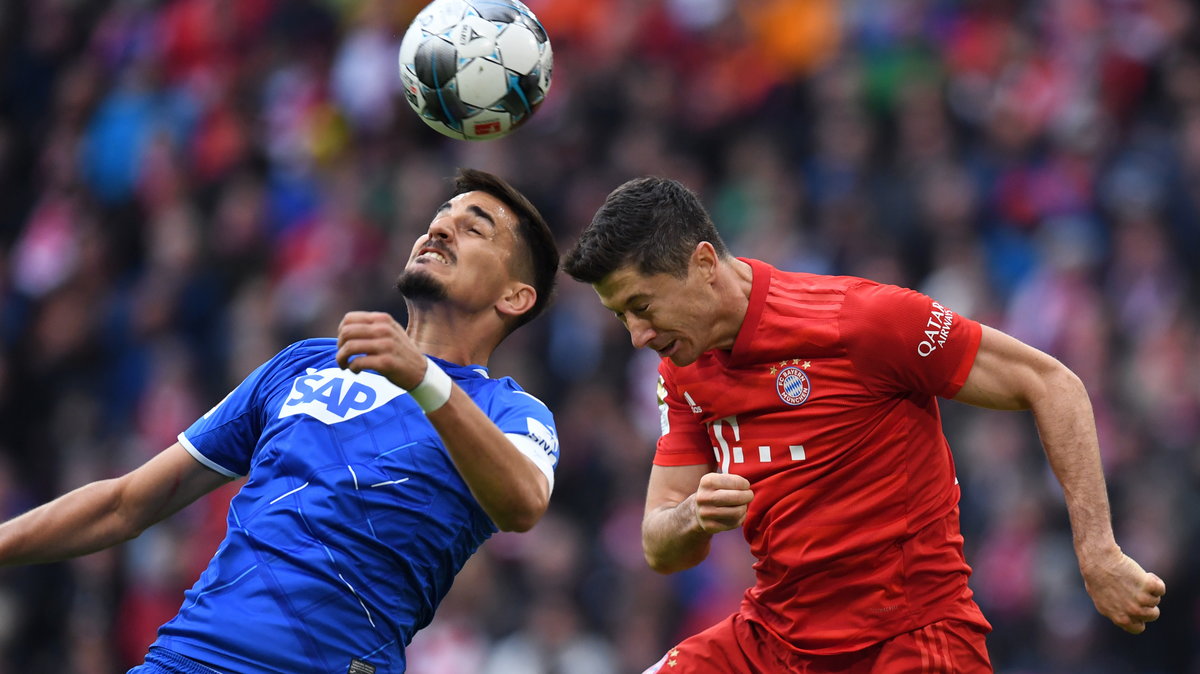 Robert Lewandowski w meczu z Hoffenheim