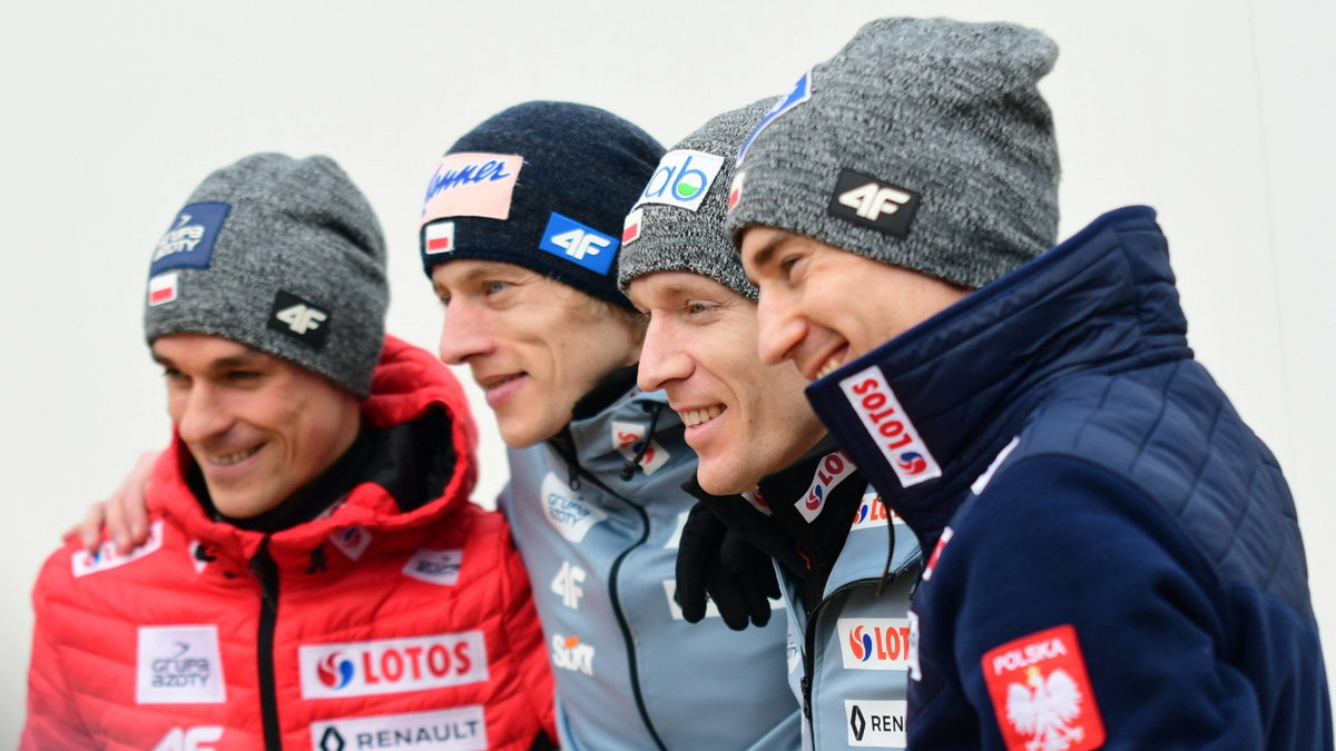 Od lewej: Piotr Żyła, Dawid Kubacki, Stefan Hula i Kamil Stoch